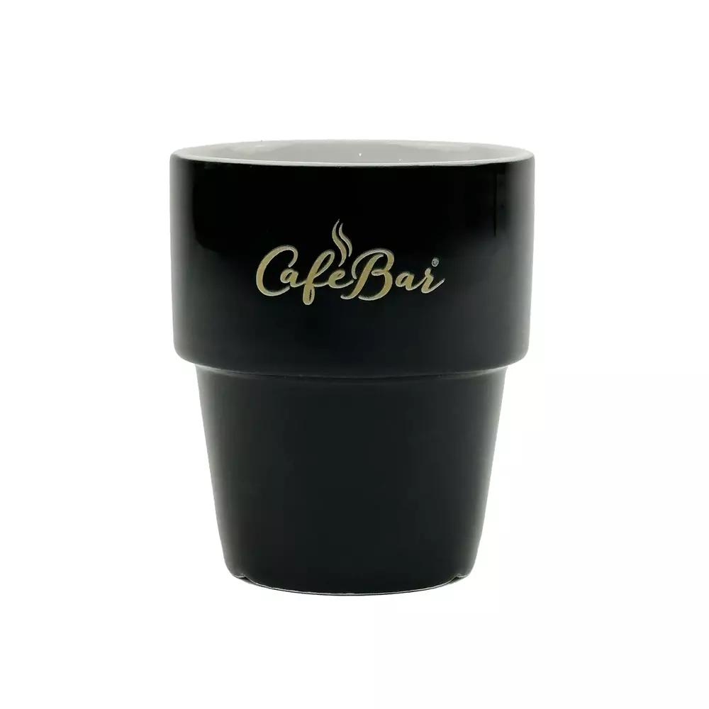 Kaffemugg, Svart/vit
