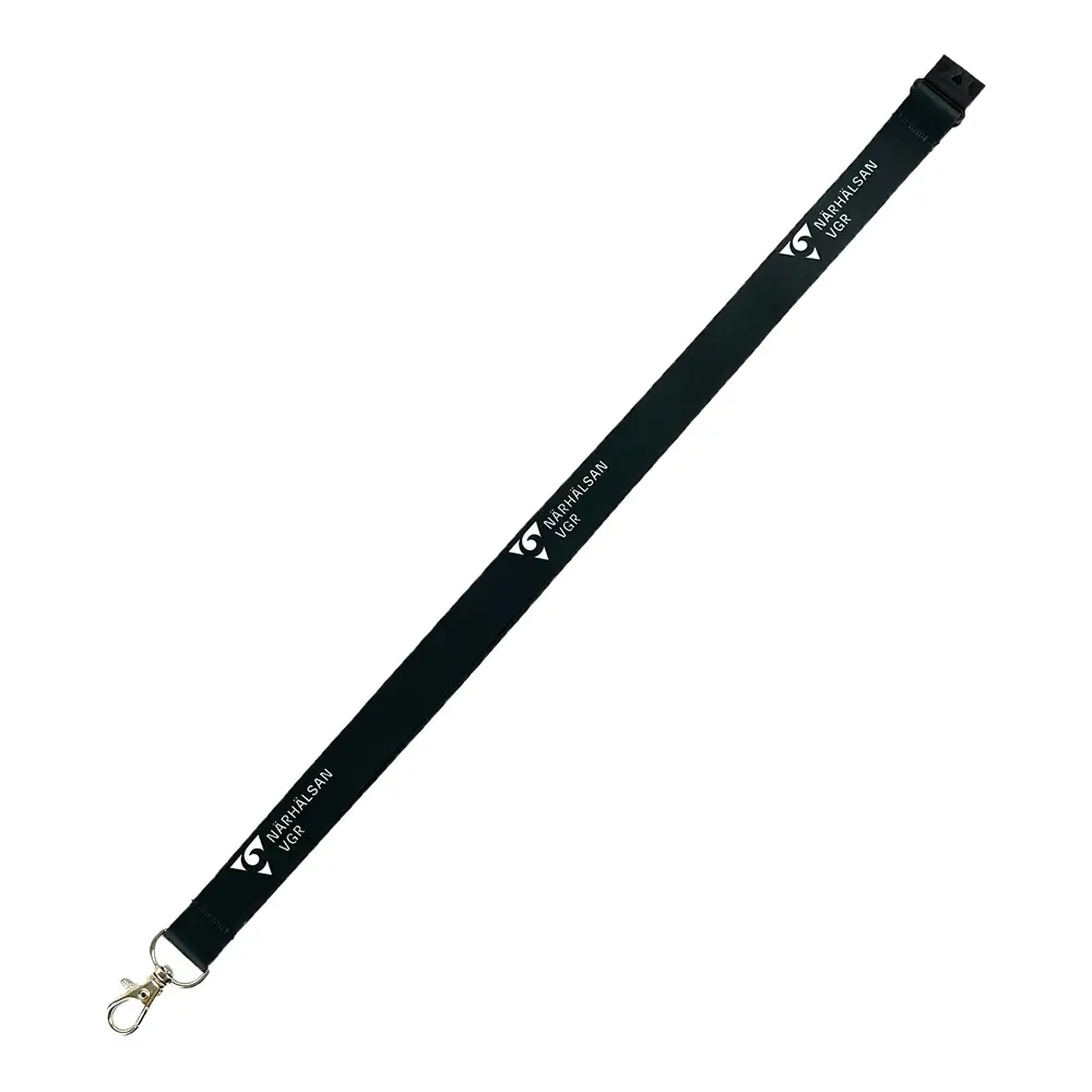 NH, Nyckelband med säkerhetsspänne, 50-pack, svart