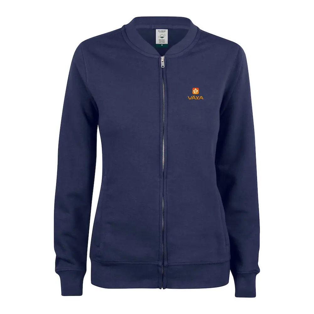 Sweatshirt med hel dragkedja Eko bomull, dam