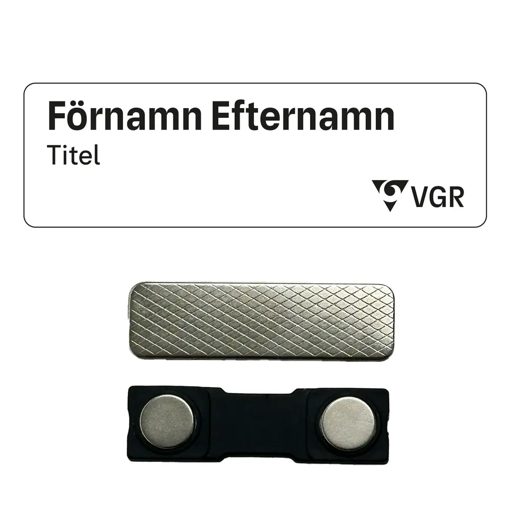 VGR, Namnskylt, magnetfäste, 80x25mm