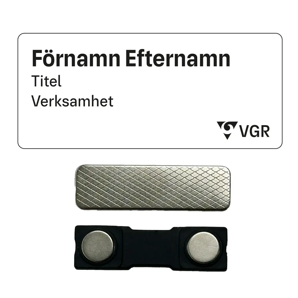 VGR, Namnskylt, magnetfäste, 80x35mm