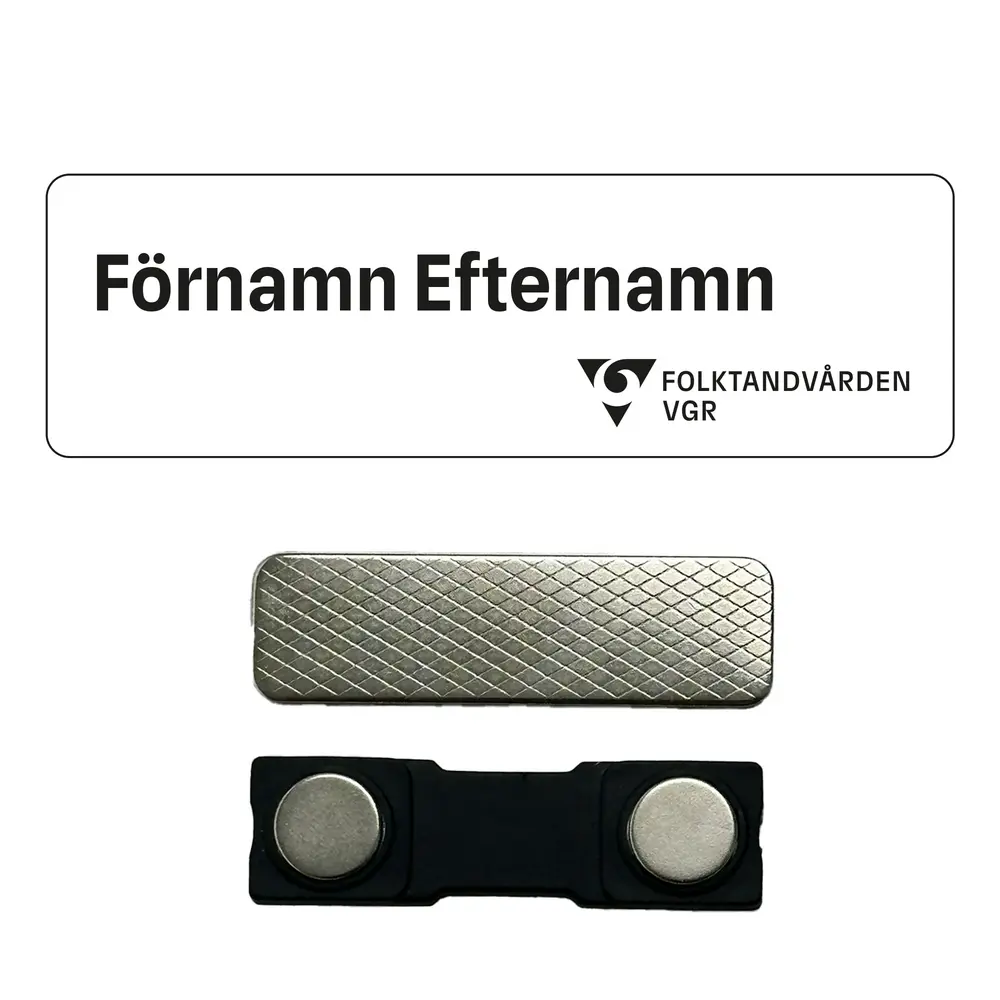 FTV, Namnskylt, magnetfäste, 80x25mm