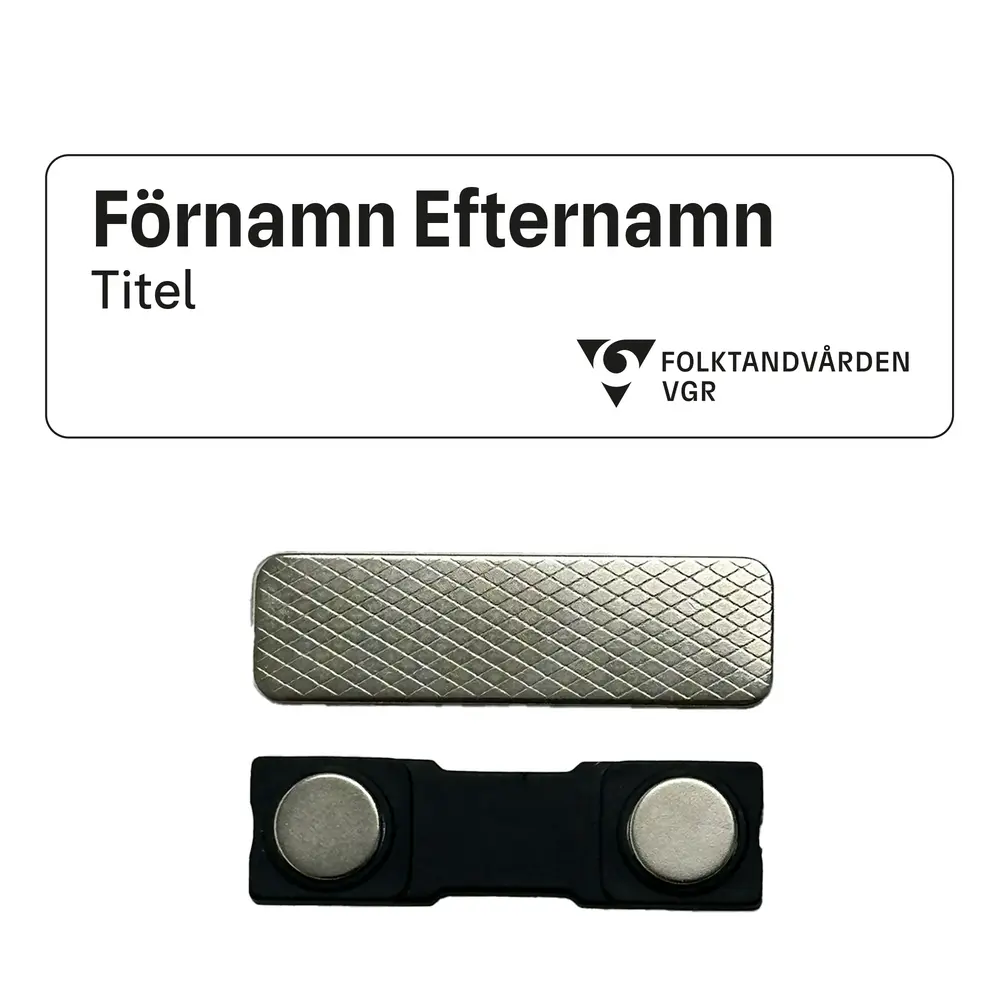 FTV, Namnskylt, magnetfäste, 80x25mm