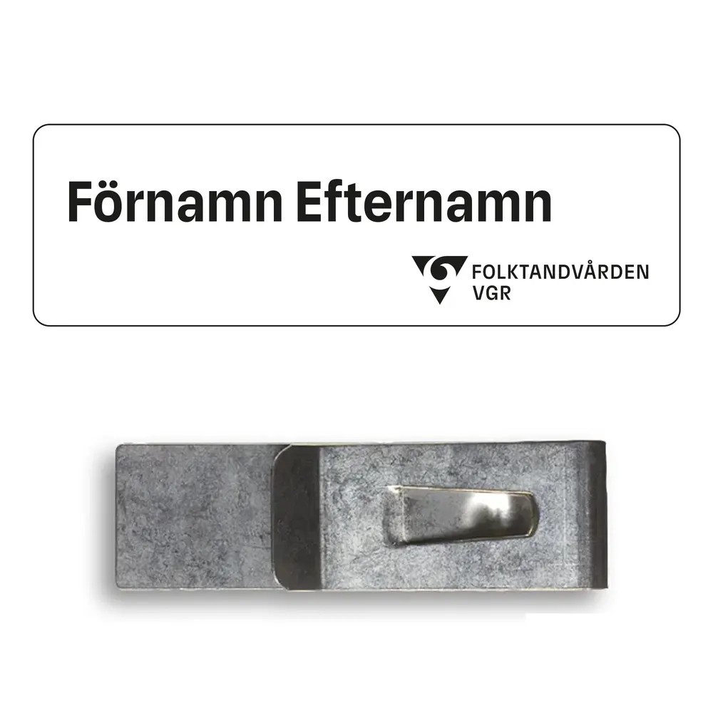 FTV, Namnskylt, militärclips, 80x25mm