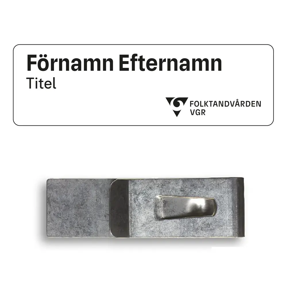 FTV, Namnskylt, militärclips, 80x25mm