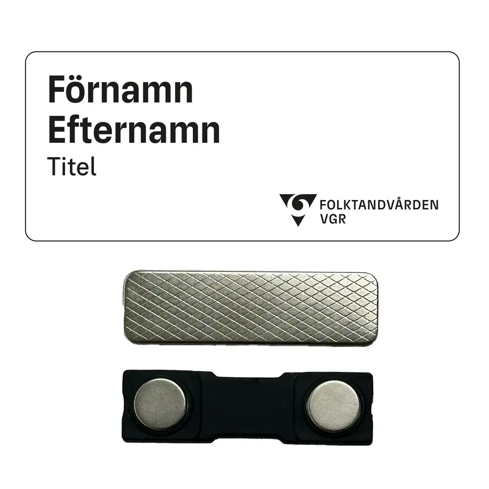 FTV, Namnskylt, långt namn, magnetfäste, 80x35mm