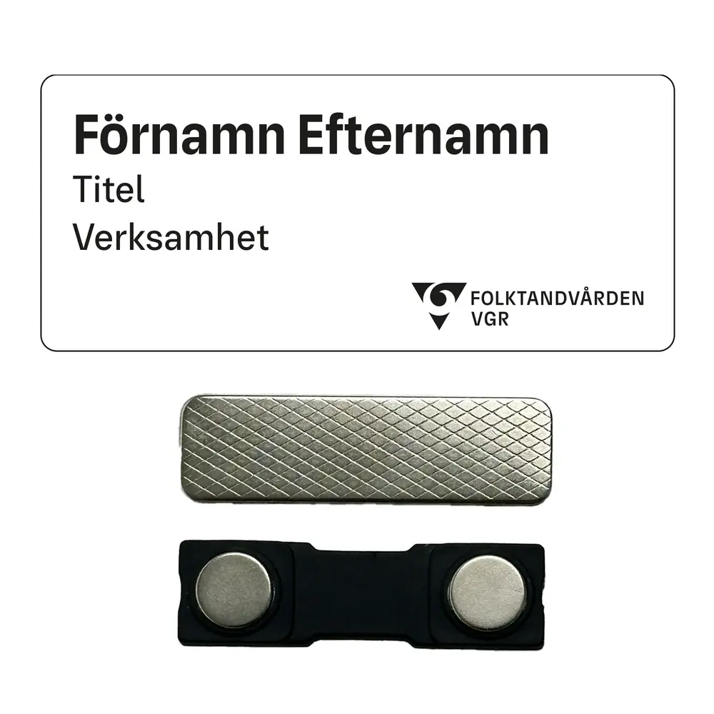 FTV, Namnskylt, magnetfäste, 80x35mm