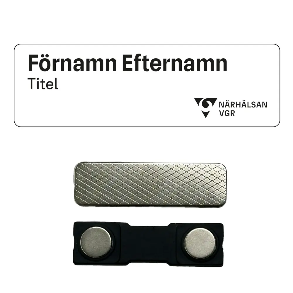 NH, Namnskylt, magnetfäste, 80x25mm