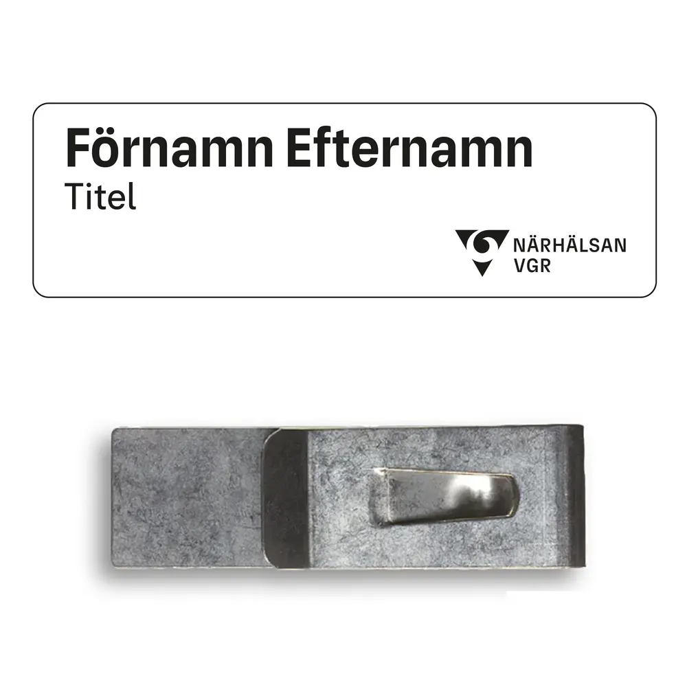 NH, Namnskylt, militärclips, 80x25mm
