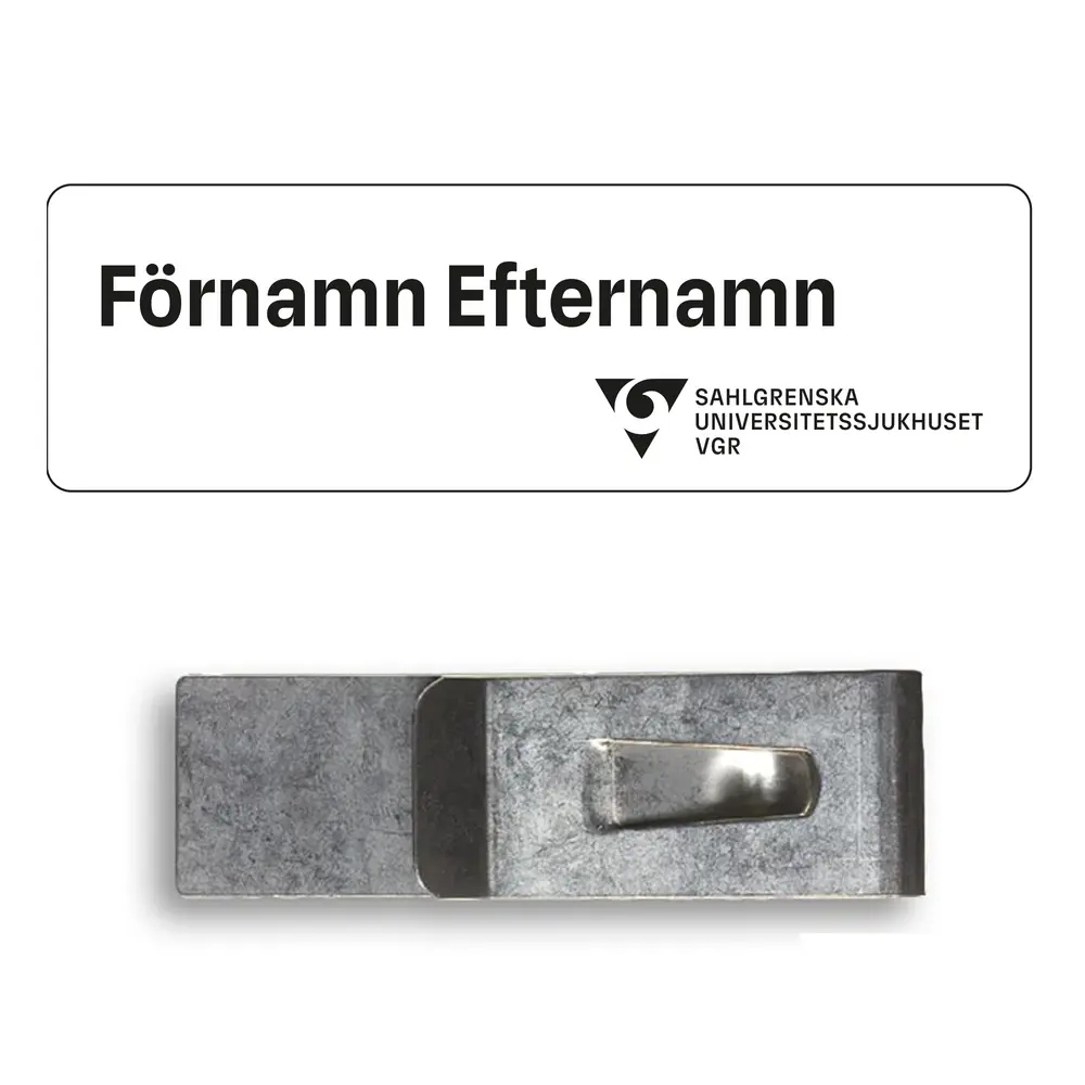 SU, Namnskylt, militärclips, 80x25mm