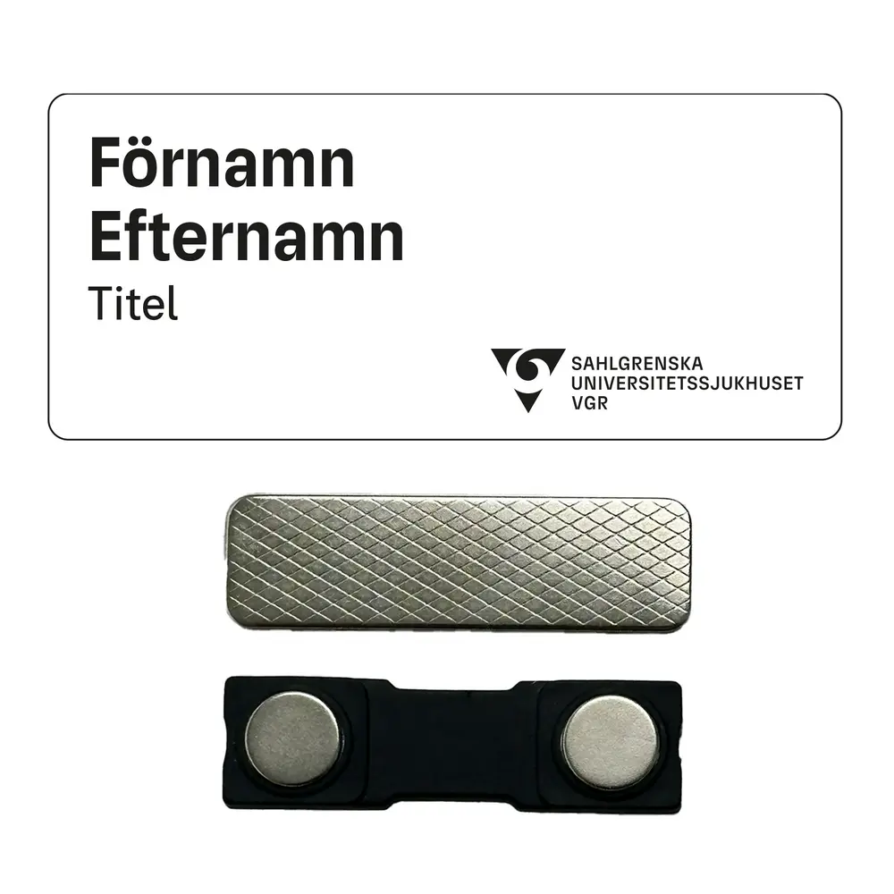 SU, Namnskylt, långt namn, magnetfäste, 80x35mm