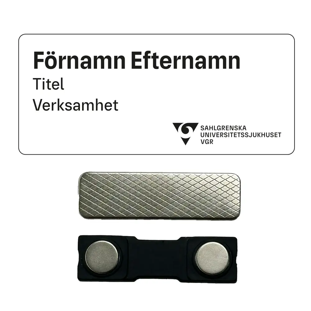 SU, Namnskylt, magnetfäste, 80x35mm