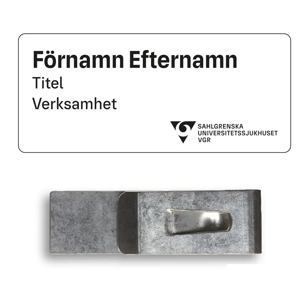 SU, Namnskylt, militärclips,  80x35mm