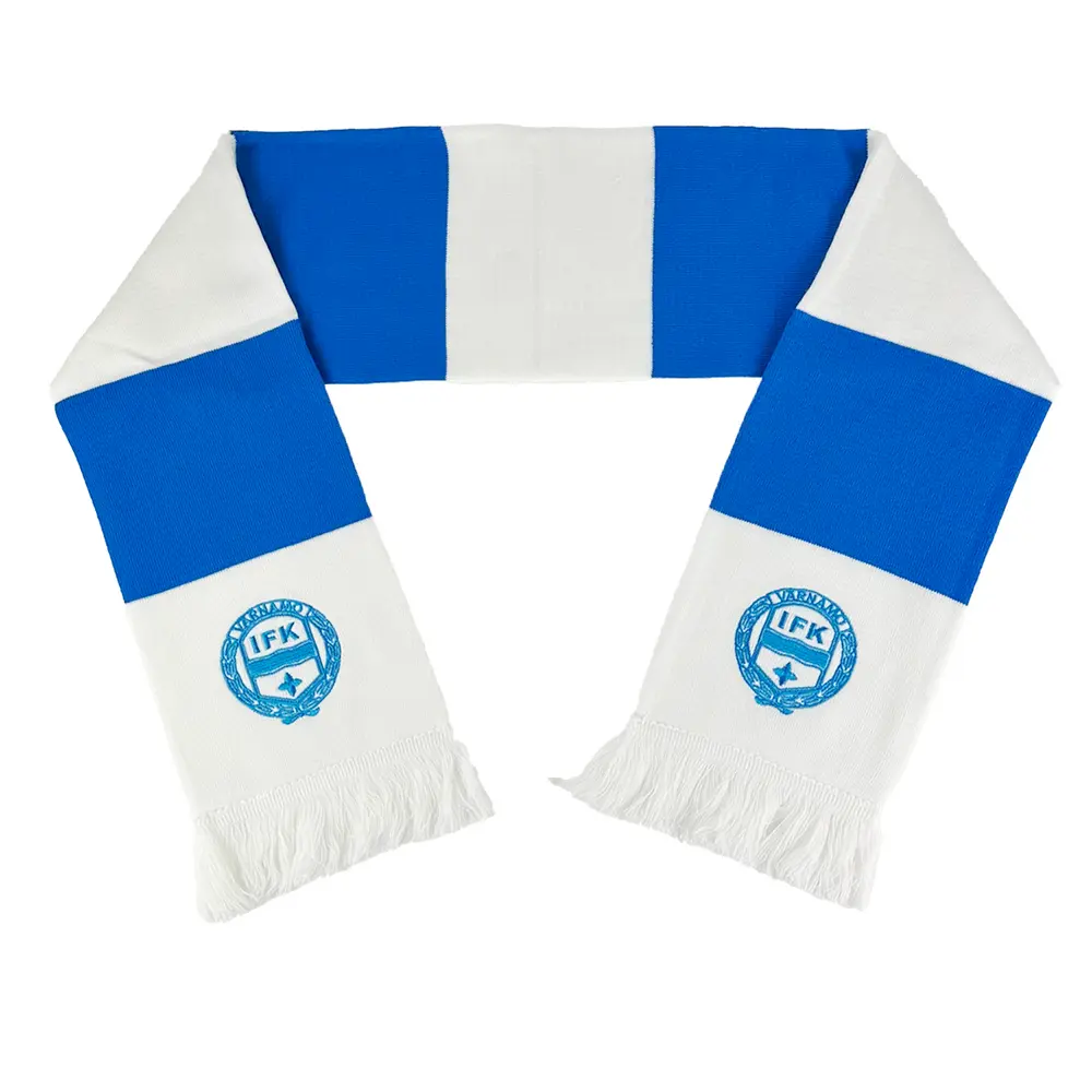 Halsduk, IFK VÄRNAMO, randig vit/blå