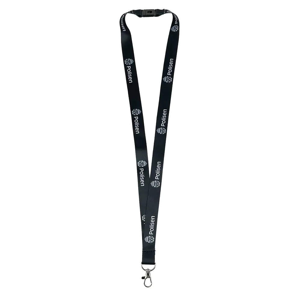 Nyckelband, Polisen, 100-pack, svart