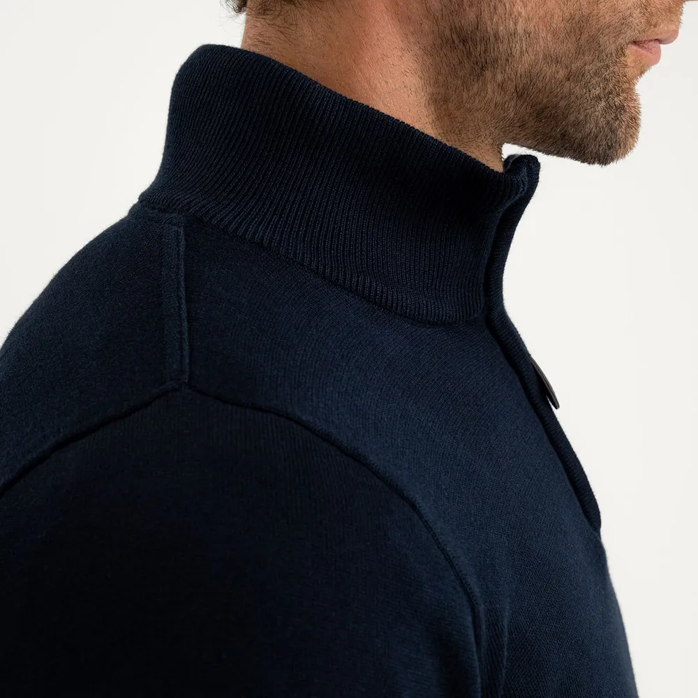 Tröja, halfzip, bomull, herr