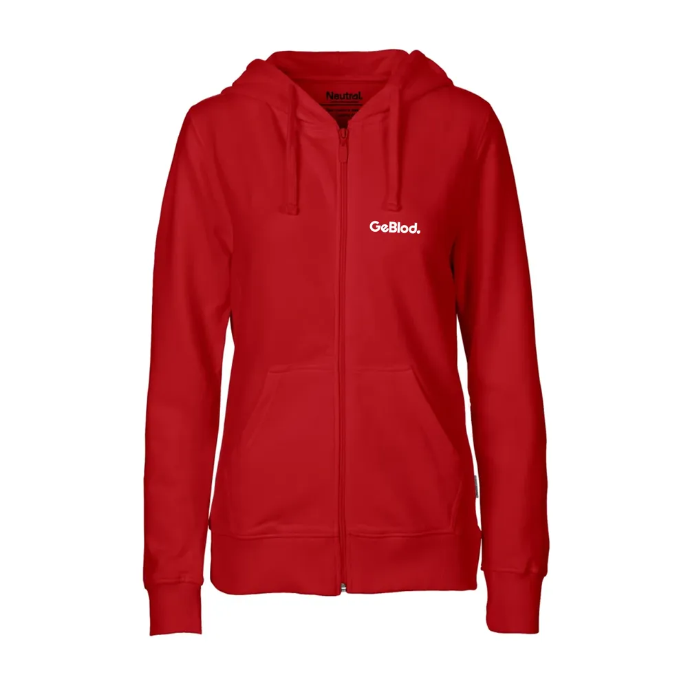 GeBlod, hoodie med dragkedja, dam