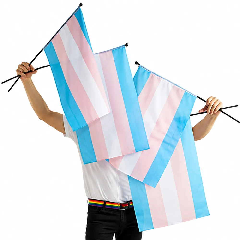 PRIDE, Handflagga, Trans, 10-pack