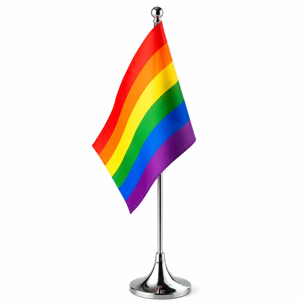 PRIDE, Bordsflagga med kristallfot, 10-pack