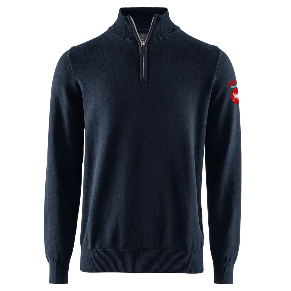 Tröja, halfzip, bomull, herr