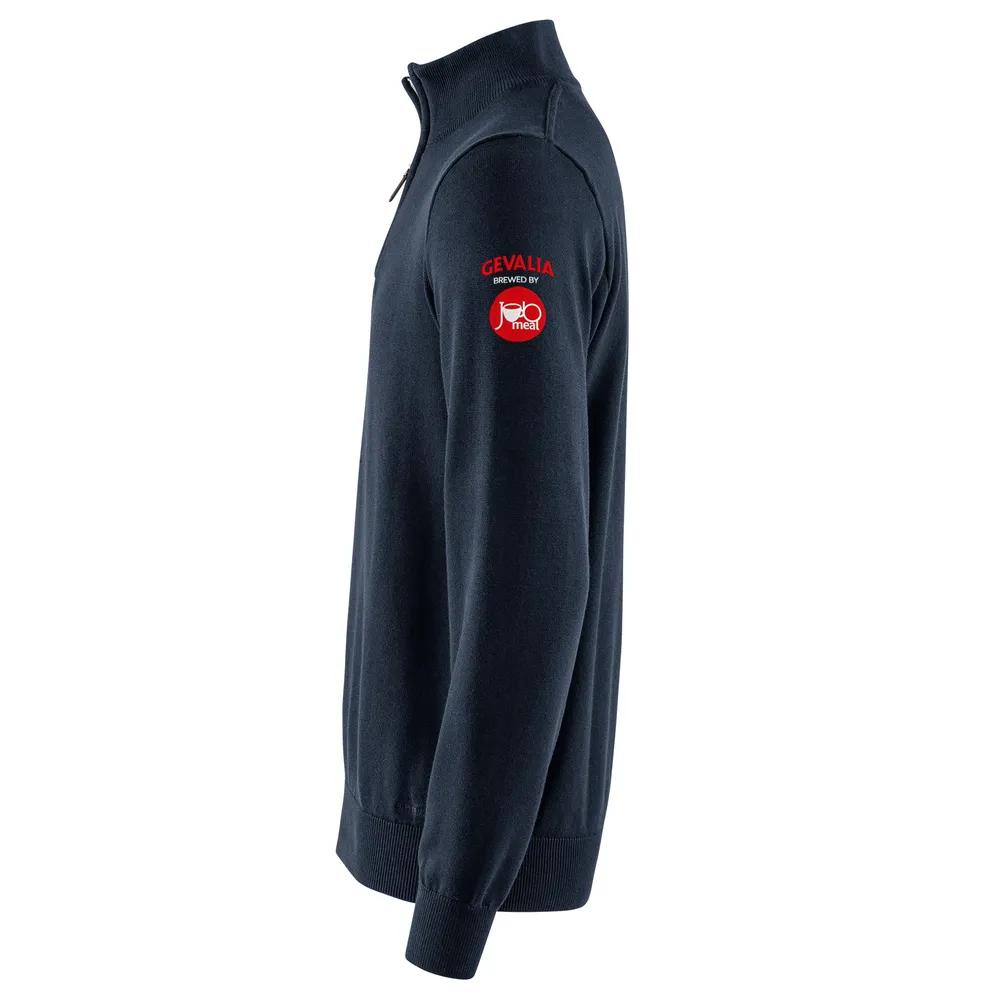 Tröja, halfzip, bomull, herr