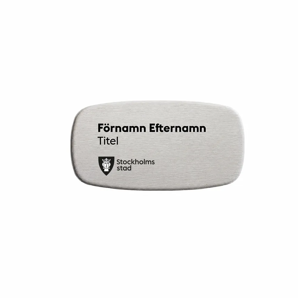 Namnbricka med  magnet, Förnamn, Efternamn, Titel (pris inkl frakt)