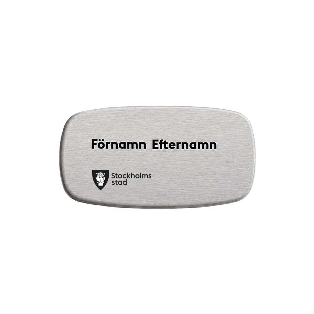 Namnbricka med  magnet, Förnamn, Efternamn (pris inkl frakt)