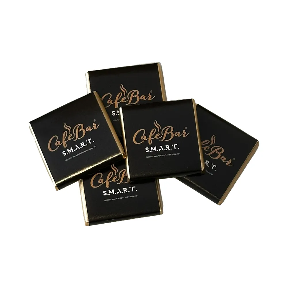 Mjölkchokladkvadrater 5g, 250-pack, svart