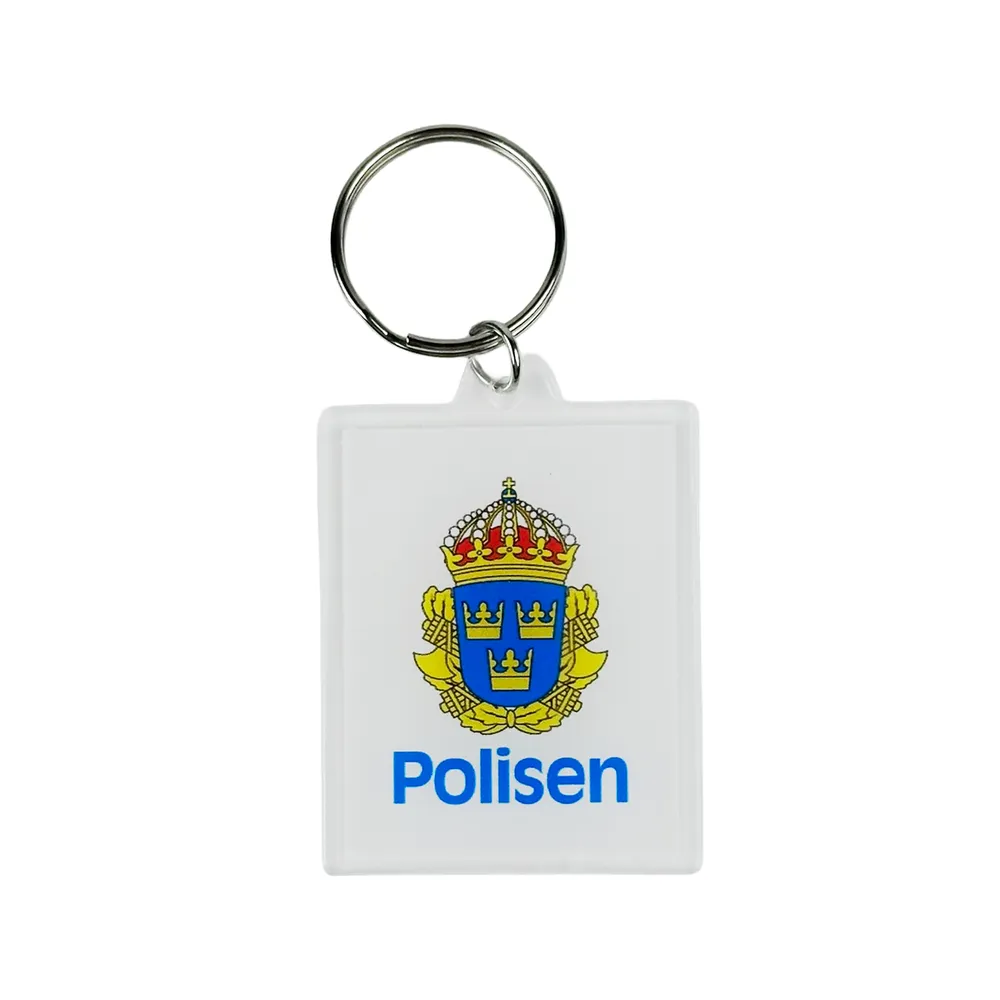 Nyckelring i hårdplast, Polisen, 100-pack